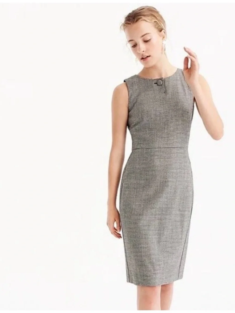 J.Crew wool Houndstooth Sheath Dress